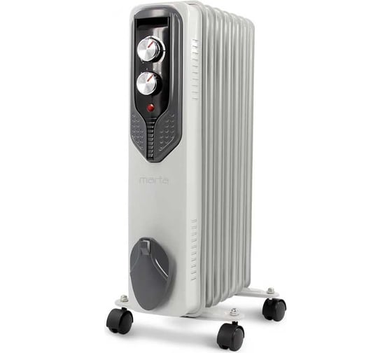 Изображение товара Масляный обогреватель MARTA MT-OH2429B белый жемчуг 38289