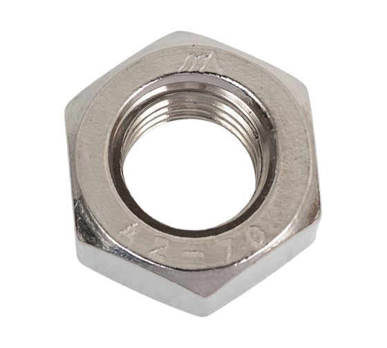Изображение товара Гайка ПАРТНЕР DIN934, шестигранная, М12, нерж. сталь, 5 шт., пакет 925020