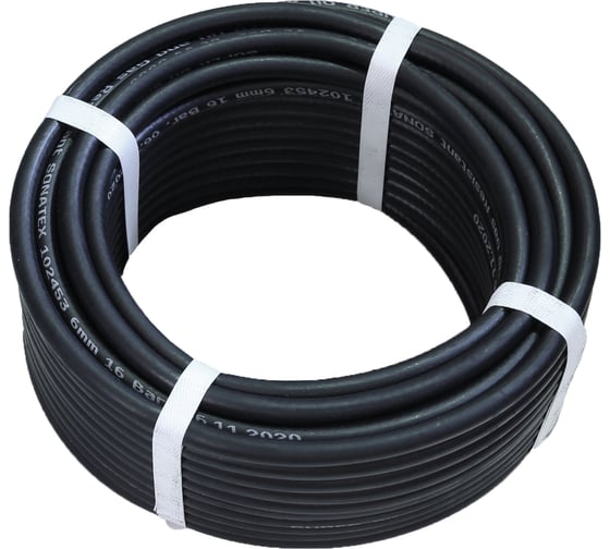 Изображение товара Шланг гладкий маслобензостойкий (6х14 мм; 1.6 МПа; 30 м) Sonatex 102453