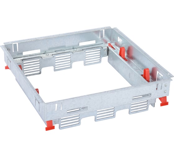 Изображение товара Основание неукомплектованное для монтажа ревизионной напольной коробки Legrand со вставкой для регулировки высоты суппортов стандартное исполнение 16/24 мод 088038