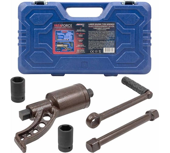 Изображение товара Гайковерт ручной с редуктором YATAFORCE головки 32, 33 мм, длина 270 мм, передаточное число 1:58, 4800 Н/м) YF-3411277 HS(60003)