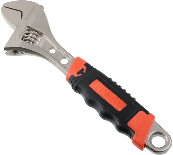 Изображение товара Ключ разводной ЕРМАК 200 мм, с обрезиненной ручкой 655-091