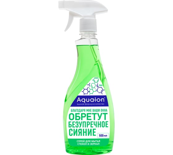 Изображение товара Средство для мытья стекол и зеркал AQUALON 500 мл, сияние 12шт 207061
