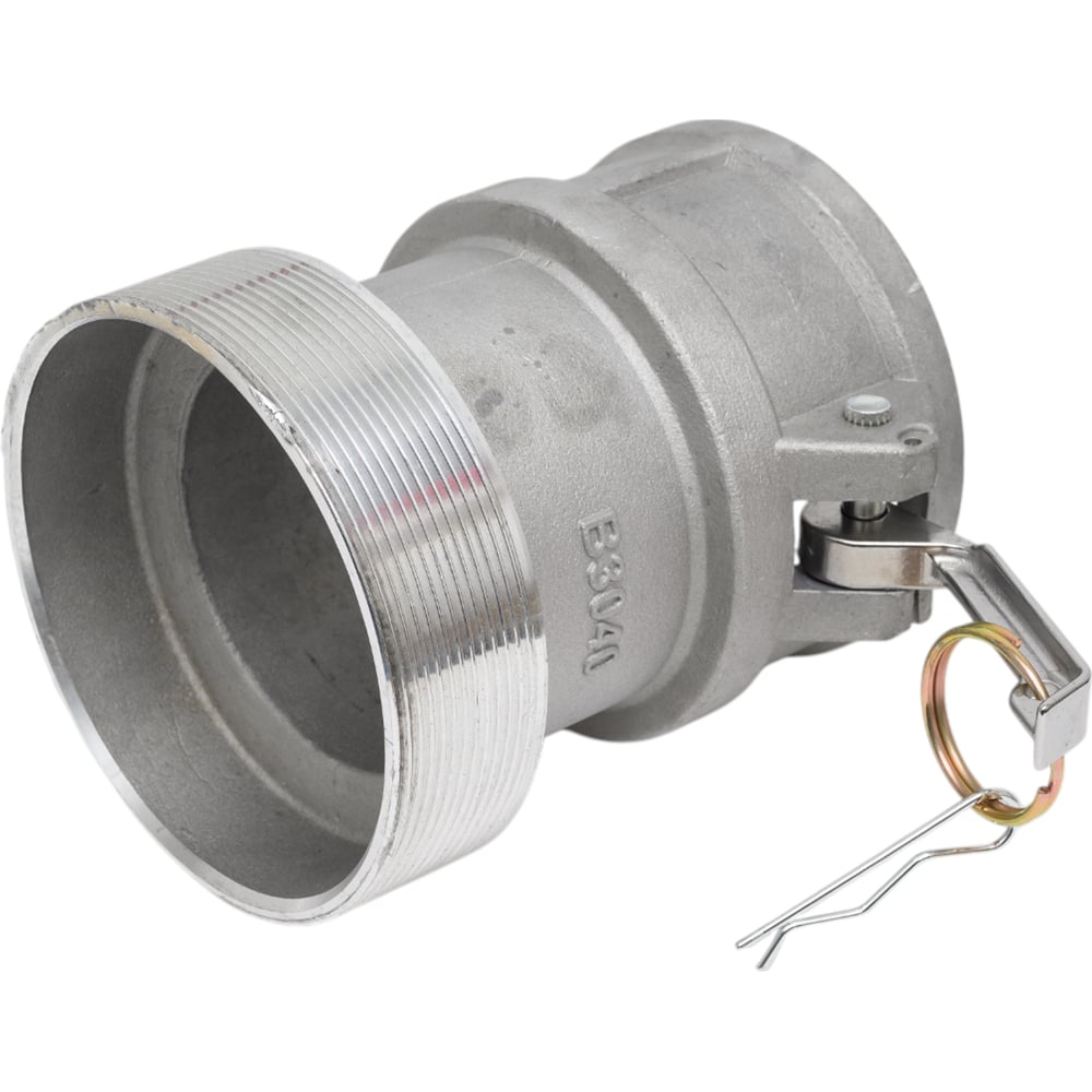 Изображение товара Алюминиевый переходник Камлок В-3040 75 мм на 100 мм нарезная резьба