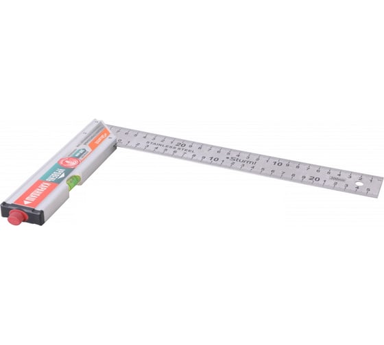 Изображение товара Угольник с уровнем и карандашом Sturm КУЛИБИН 300 мм 2020-06-300