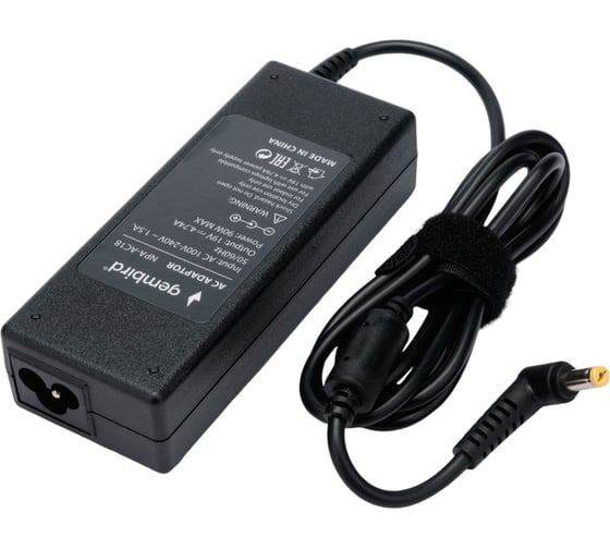 Изображение товара Блок питания для ноутбуков Gembird Acer 19В/4,74А, 90Вт, 1 штекер 5,5x1,7мм, NPA-AC18