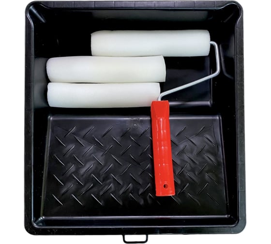 Изображение товара Набор МЕЛОДИЯ ЦВЕТА ванночка для краски 33x35 + валик поролон 180-42+2 Наб(ван33*35+вал180)