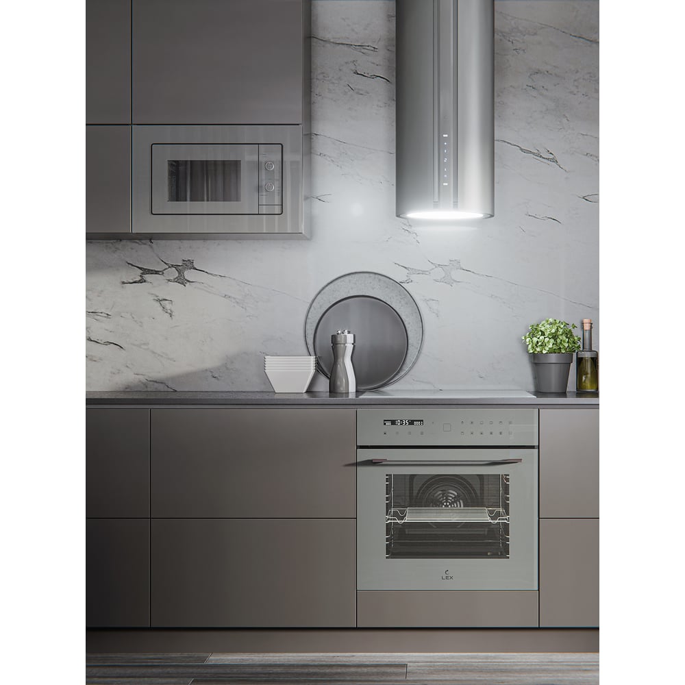 Изображение товара Вытяжка LEX TORO 350 GREY c периметральным всасыванием и сенсорной панелью