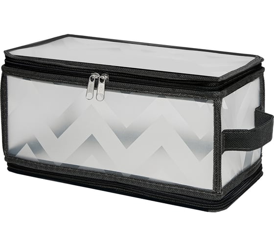 Изображение товара Короб складной на молнии HANDY HOME Зигзаг, Д300 Ш150 В150, серый ESH23 S