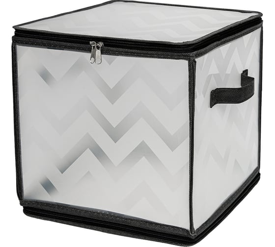 Изображение товара Короб складной на молнии "Зигзаг" HANDY HOME, Д300 Ш300 В300, серый ESH23 SL