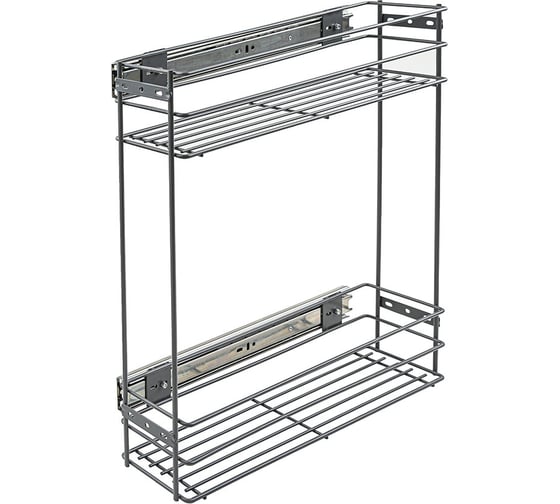 Изображение товара Бутылочница Lemax PROF 150 мм, с боковым креплением и доводчиком, вулканический серый VK-02-150VG