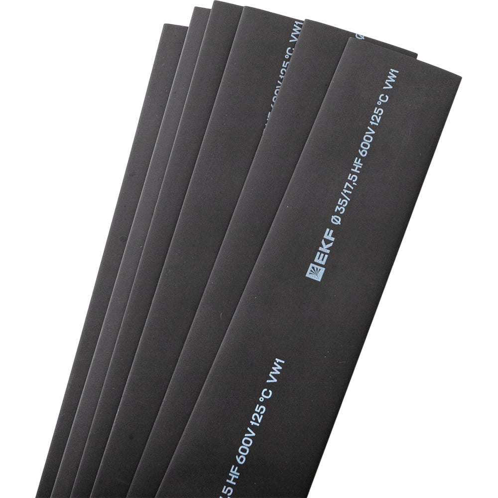 Изображение товара Термоусаживаемая трубка EKF PROxima ТУТ нг 35/17.5 черная 1м 25 шт