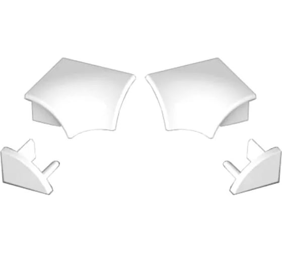 Изображение товара Набор Ravak (2 заглушки + 2 угловых соединения) для планки 6 мм B440000001