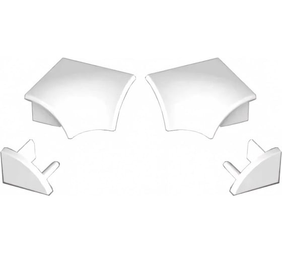 Изображение товара Набор Ravak (2 заглушки + 2 угловых соединения) для планки 11 мм B460000001