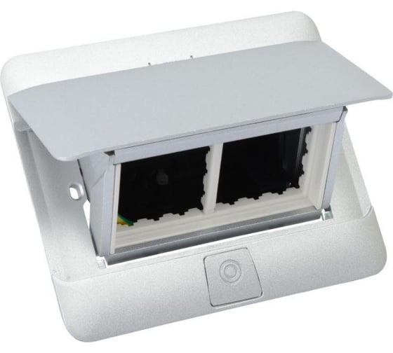 Изображение товара Выдвижной блок в стол Legrand с комплектом для монтажа, 4 модуля, цвет алюминий, для монтажа ЭУИ 654014