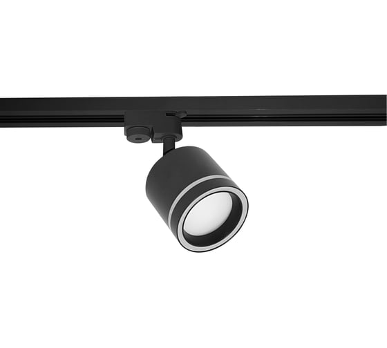Изображение товара Светильник трековый однофазный truEnergy с матовыми кольцами под лампу GX53 IP20 круг черный алюминий 21129