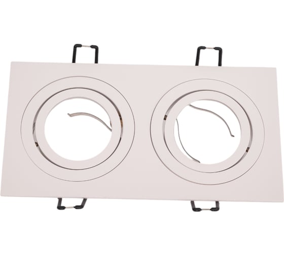 Изображение товара Светильник встраиваемый поворотный двойной truEnergy под лампы 2xGU5.3 IP20 белый алюминий 21252