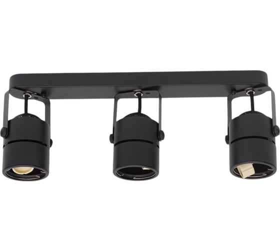 Изображение товара Светильник накладной поворотный truEnergy спот под лампы 3xGU10 круг черный металл 21356