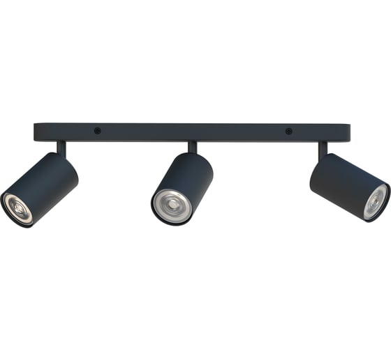 Изображение товара Светильник накладной поворотный truEnergy под лампы 3xGU10 круг черный металл 21362