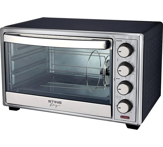 Изображение товара Духовой шкаф (мини-печь) STINGRAY ST-EO121A черный/сталь, 42 л, шашлычница, вертел, конвекция 43238