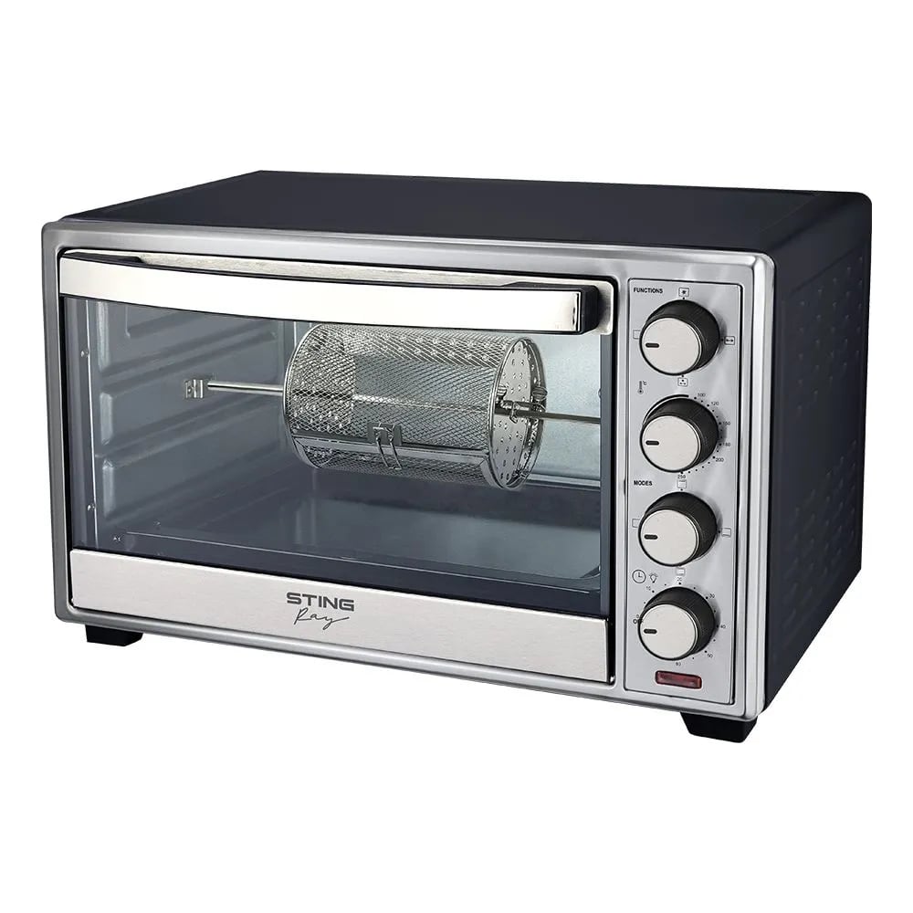 Изображение товара Духовой шкаф мини-печь STINGRAY ST-EO122A черный сталь 52 л шашлычница вертел конвекция