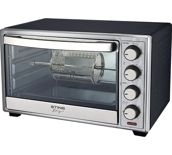Изображение товара Духовой шкаф (мини-печь) STINGRAY ST-EO122A черный/сталь, 52 л, шашлычница, вертел, конвекция 43239
