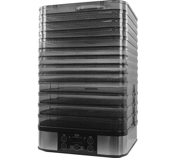 Изображение товара Сушилка для фруктов, овощей STINGRAY ST-FD702B 16 поддонов: 12+2 для ягод+2 для пастилы, черный жемчуг 40771