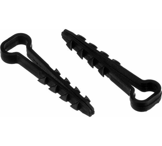 Изображение товара Дюбель-хомут DM PLAST 5-10 для плоского кабеля, чёрный 100шт dx5-10-1dm