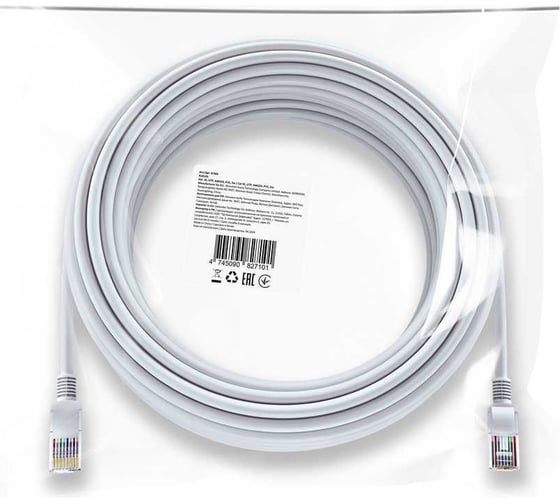 Изображение товара Ethernet кабель DEFENDER RJ45-05 Cat 5E, UTP, AWG24, PVC, 5м 87404