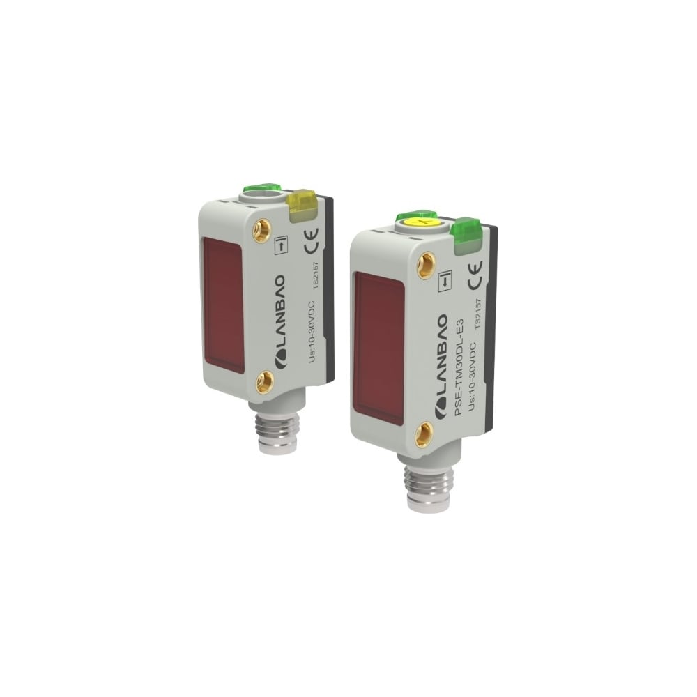 Оптический датчик барьерный (приёмник) Lanbao PSE-TM30DNRL-E3, Sn=30000 мм, NPN NO/NC (Програм)10...30DC, разъем М8, 08-00019142