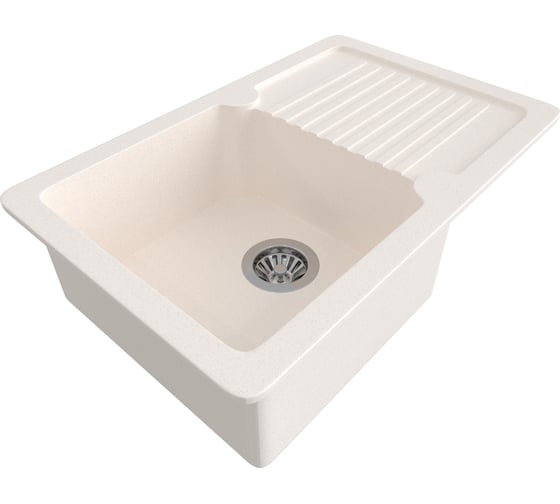 Изображение товара Мойка MIXLINE ML-GMS24 СТАНДАРТ с крылом, белый (331), 765x490x200мм 554870