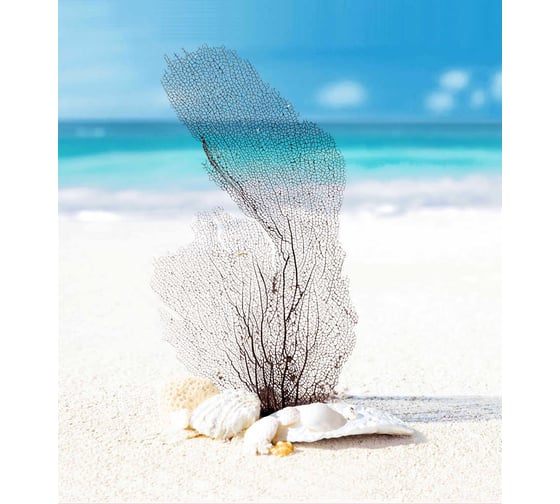 Изображение товара Тканевая шторка для ванны Melodia della vita 180х200 см, Белый песок MZ-128 21029