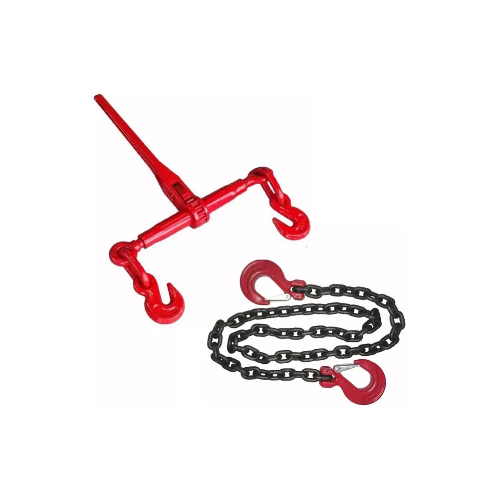 Изображение товара Комплект цепь крепежная ПромСтроп 10 мм 7 м с талрепом 10-13 мм нагрузка 6.3 т