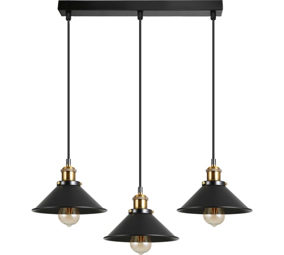 Изображение товара Светильник подвесной truEnergy под лампы 3xE27 IP20 черный металл 21473