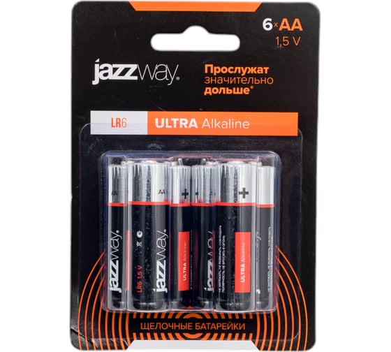 Изображение товара Батарейка Jazzway Элемент питания алкалиновый AA/LR6 1.5В ULTRA Alkaline BL- 6 (упаковка 6шт) 5057548