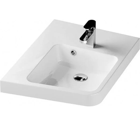 Изображение товара Умывальник Ravak BE HAPPY II правый белый с переливом XJAP1100001