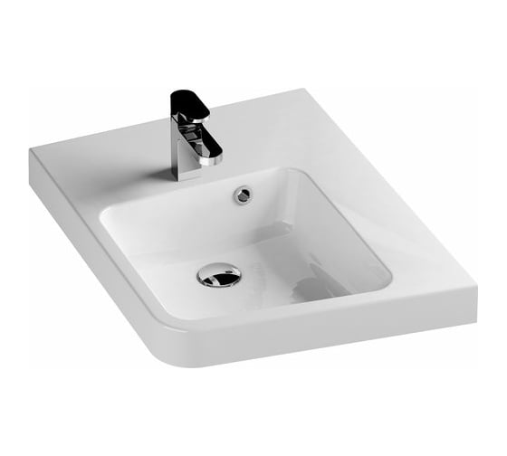Изображение товара Умывальник  Ravak BE HAPPY II левый белый с переливом, XJAL1100001 00000018581