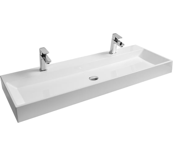 Изображение товара Умывальник (раковина) подвесной, двойной из литого мрамора Ravak NATURAL DUO 1200 XJO01212000