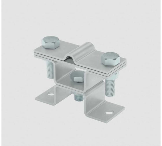 Изображение товара Универсальный держатель на мостовой опоре Система КМ для полосы до 40 мм с 2 пластинами ZN MA0529 UDMO2-B40 ZN