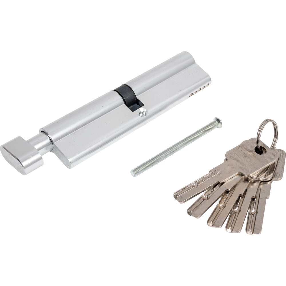 Изображение товара Алюминиевый цилиндр PALIDORE А 120 PC с блестящим покрытием для дверей 60 60 мм