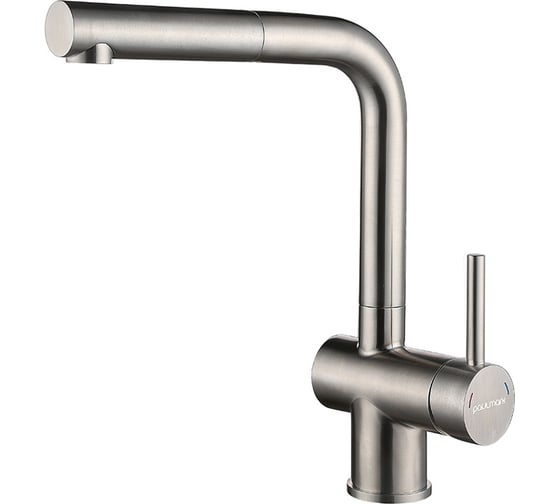 Изображение товара Смеситель для кухни Paulmark DOSSE, брашированная сталь,  Do214418-BS