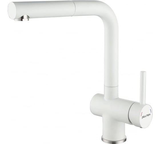 Изображение товара Смеситель для кухни Paulmark DOSSE, белый матовый,  Do214418-WH