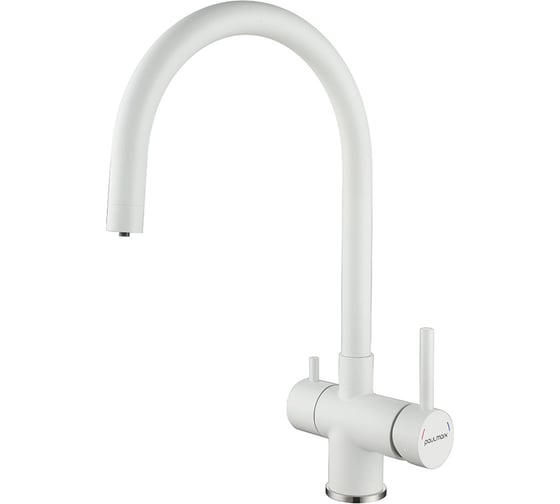 Изображение товара Смеситель для кухни под фильтр Paulmark Heller белый матовый He213218-431