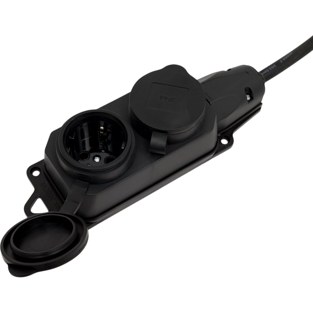 Изображение товара Удлинитель электрический Энаргит KC-G02P 10м 2 розетки IP44