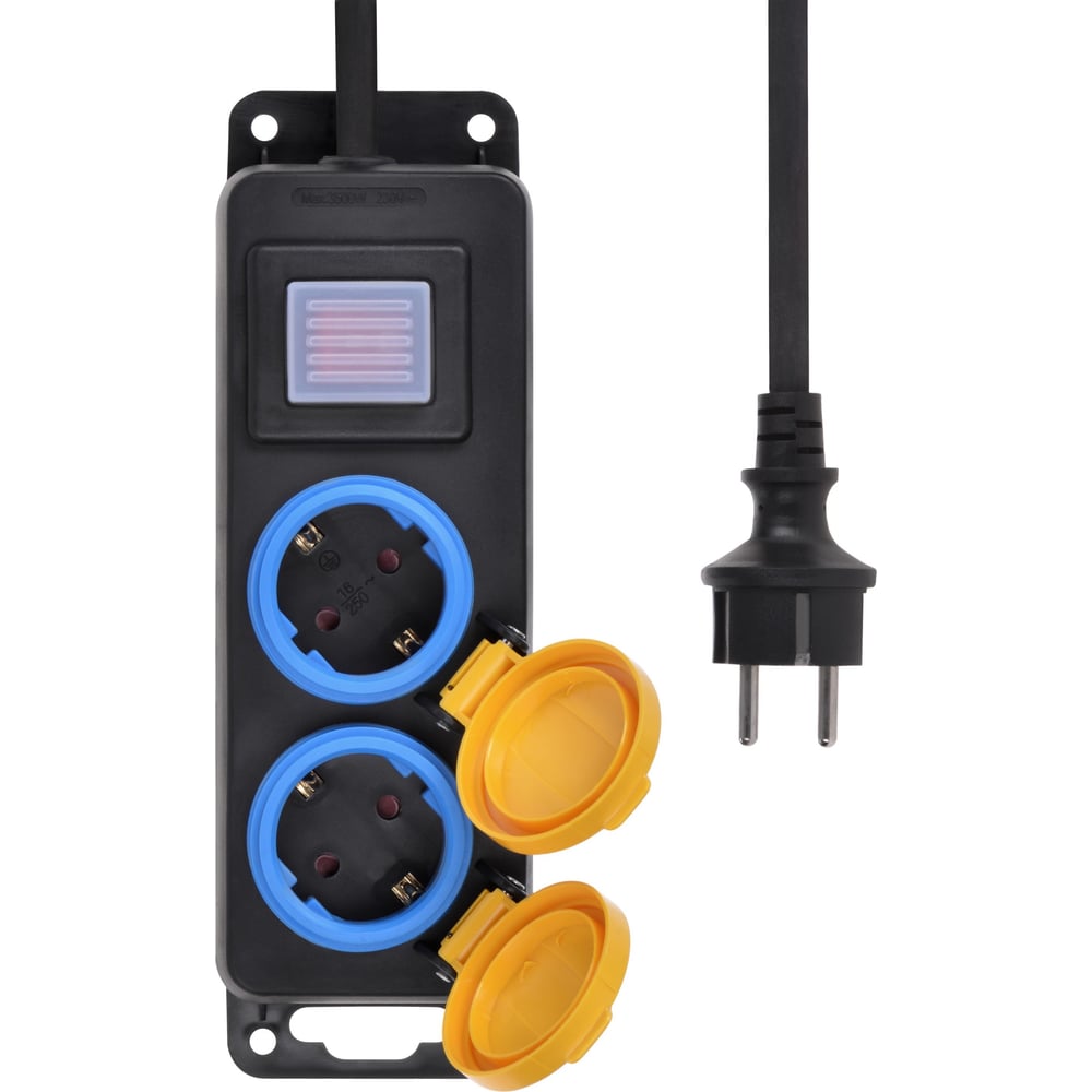 Изображение товара Энергит удлинитель электросети с защитой IP44 2 розетки 10 м