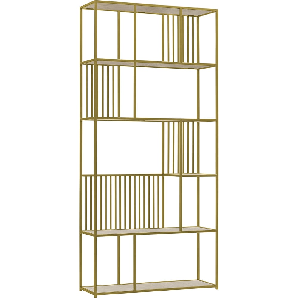 Изображение товара Стеллаж GreenWeen SOHO золотой каркас керамика 1920x900x300 мм