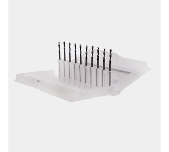 Изображение товара Сверло твердосплавное цельное короткое, ц/х, 10 шт, 2.0x12x38 мм, ВК8, 2300-3791, ГОСТ 17274-71 РОСИНСТРУМЕНТ 233791U