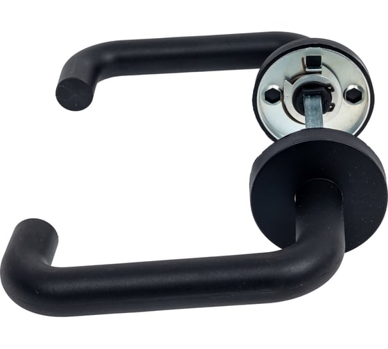 Изображение товара Дверная ручка для противопожарной двери PALIDORE D44-0219 П/П-U123/8х8х120 мм (черная) с накладкой на цилиндр 98761436