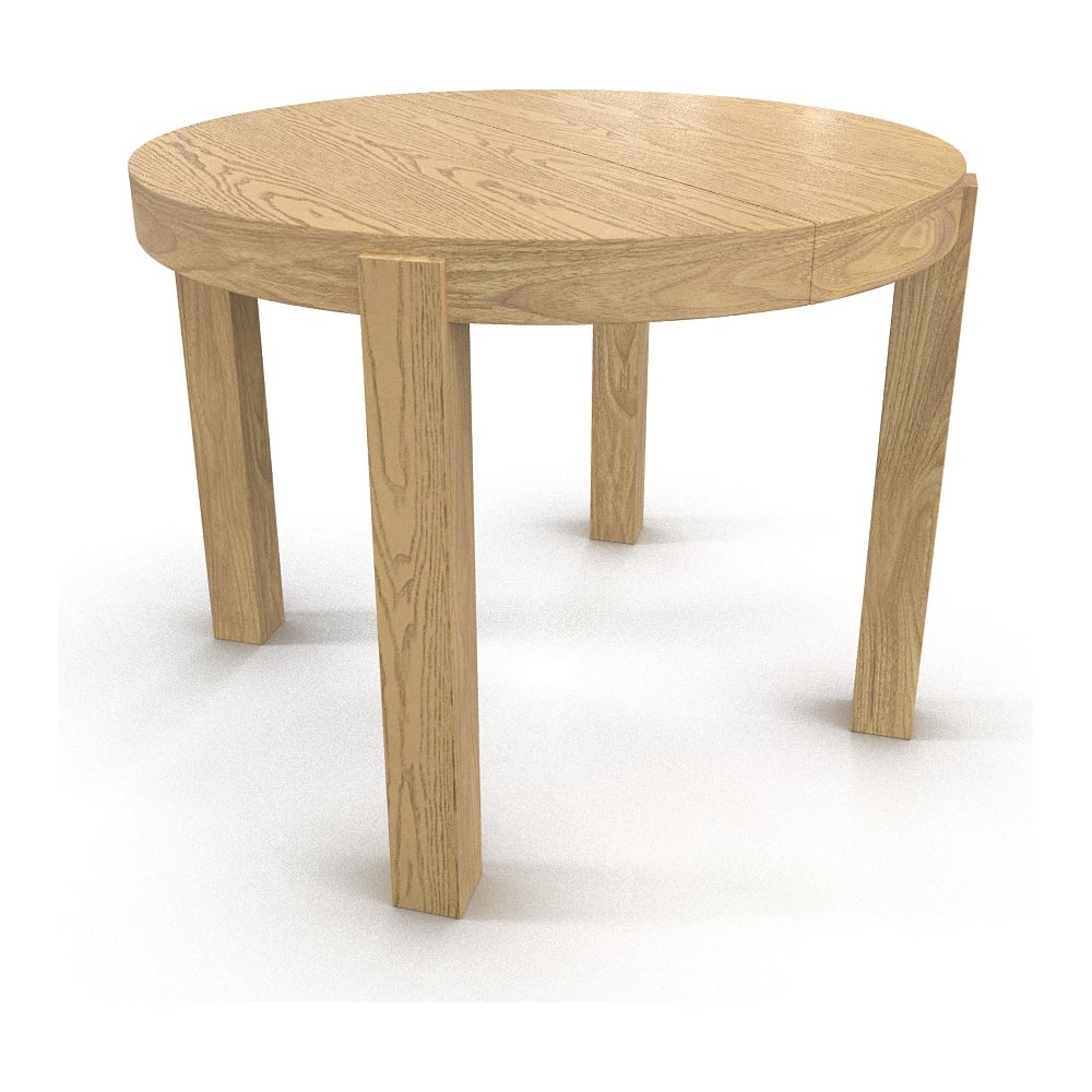 Изображение товара Раздвижной круглый стол из дерева с механизмом вставки, Кремовый 1000-1580 мм