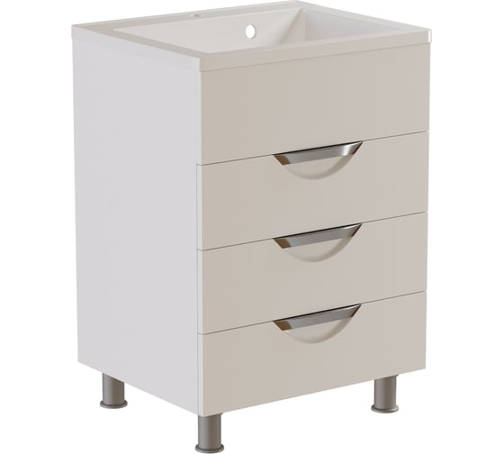 Изображение товара Тумба для ванной MIXLINE ЭТЬЕН-58" под раковину Roma 58 Paola /РИМ 58 ПВХ 555157